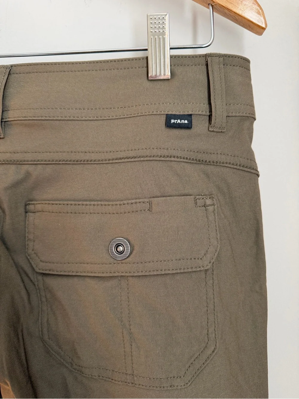 Prana Straight Fit Hiking Pants Women’s Size 10 Regular Green Stretch Outdoor - Picture 5 of 10